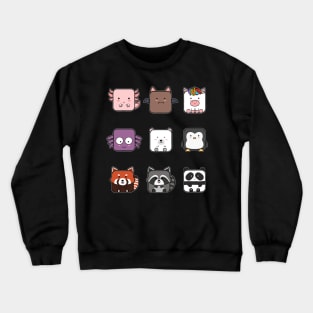 Cute Square Animal Collection Crewneck Sweatshirt